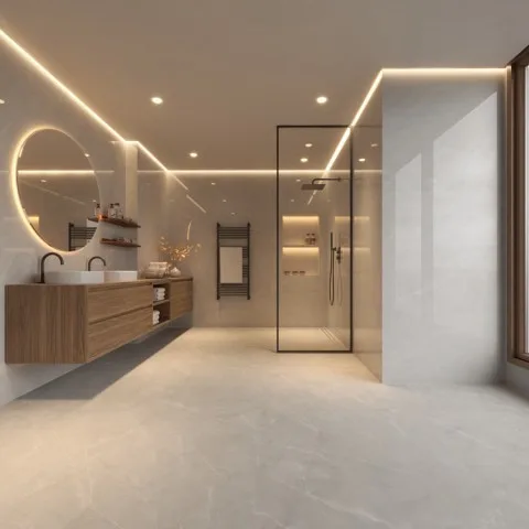 Ambiente com BIANCOGRES 100x100 Lux