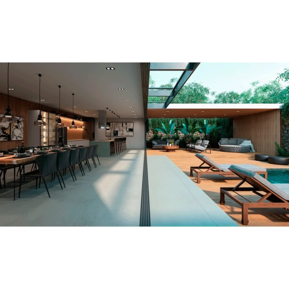 Ambiente com BIANCOGRES Grigio Externo 90x90